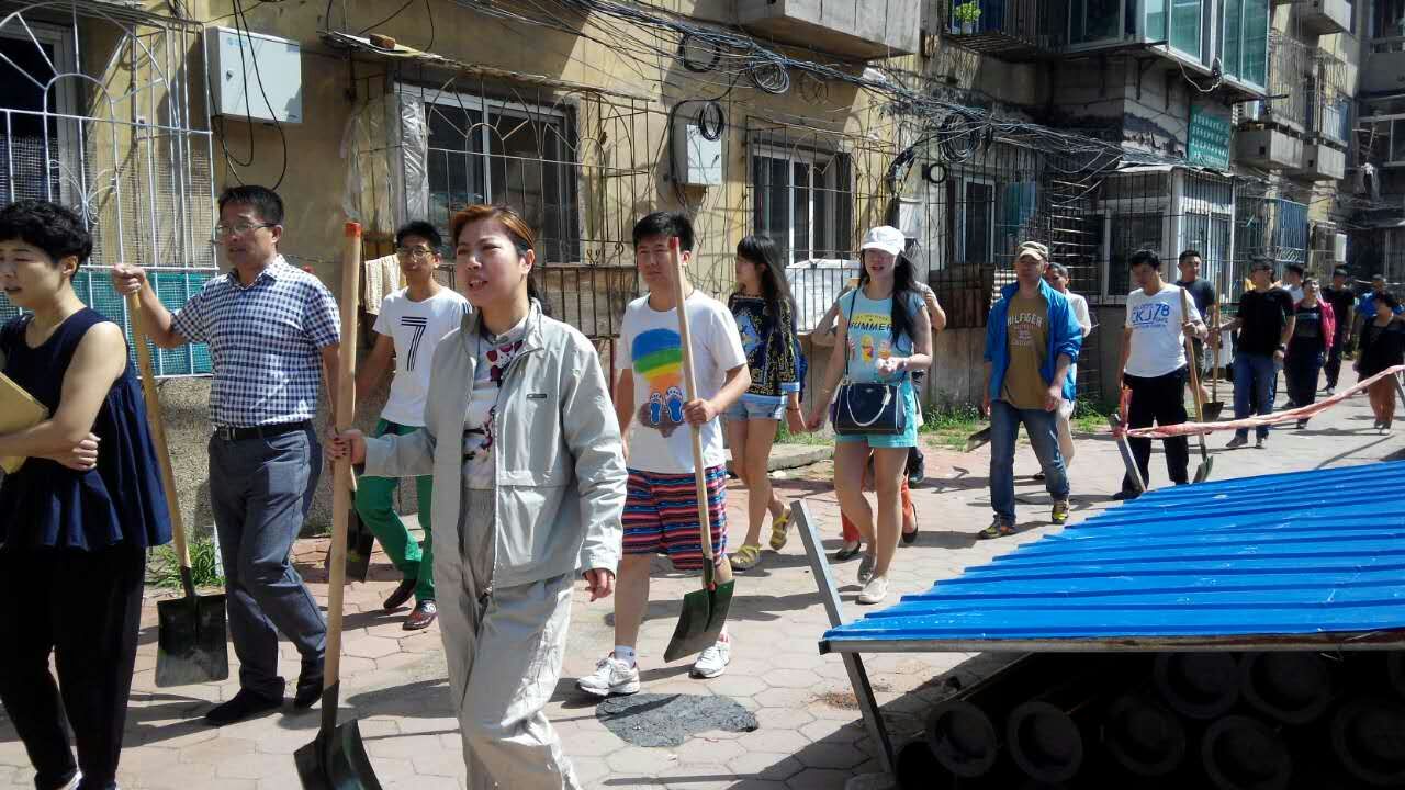 两学一做集锦（在职党员进社区义务劳动）
